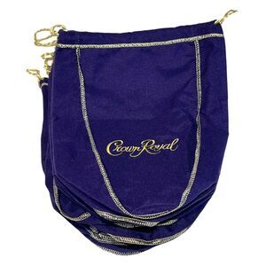 Lot of 10 Purple Crown Royal 750ml Drawstring Bags – Craft, Gift, or Gear Ready